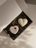 Set of 2 Heart Candles